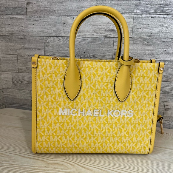 Michael Kors Small Golden Yellow Mirella Tote and wallet - Picture 5 of 14